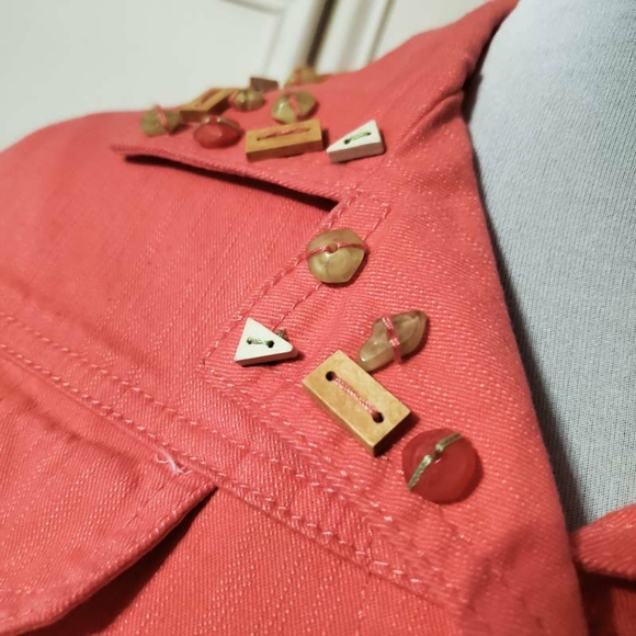 Hearts of Palm south beach coral denim jacket - Picture 6 of 7